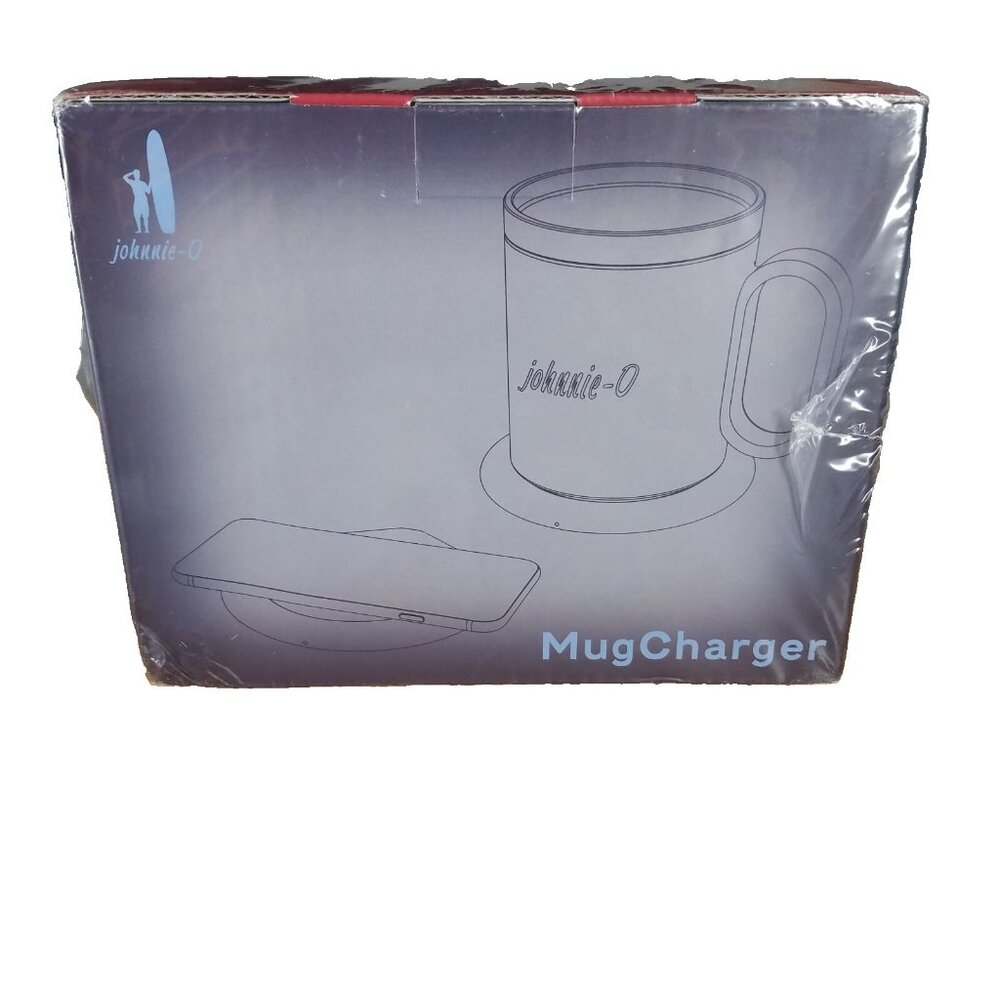 NEW Johnnie-O Mug Warmer & Charger Wireless Charging Coaster White Coffee Tea